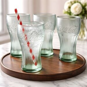 Libbey Coca-Cola 4 Piece Tumbler Glass Set